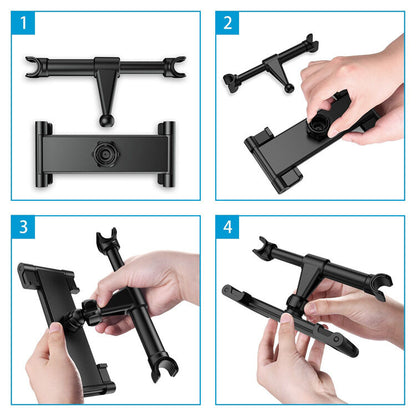 Car back pillow bracket tablet computer clip car rear seat phone stretch telescopic bracket