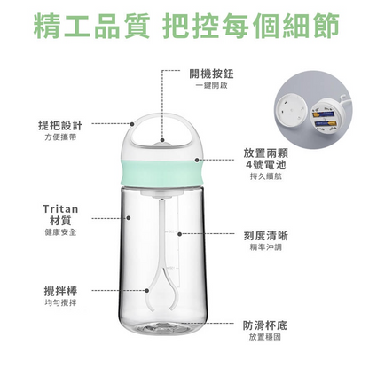 Automatic mixing cup, electric shaking cup, automatic mixing cup, electric mixing cup, milkshake cup, cooking machine, simple, portable mixing cup, fitness cup, quick stirring, white blender stirring stick