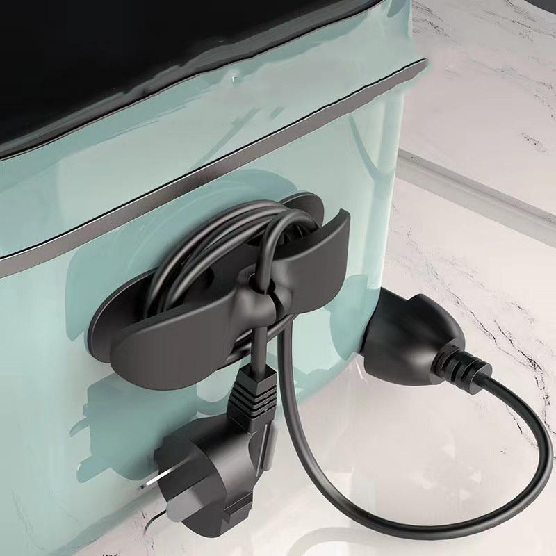 Kitchen cord winder, household appliance cord, soft cord storage and holder, winding cord shelf, plug organizer, cord clip, table and cord storage