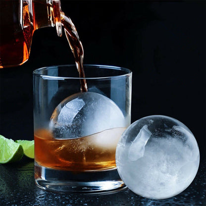 [Pack of 4] Plastic round ice puck mold ice box, homemade Visa card quick-frozen ice cube mold ice tray with lid