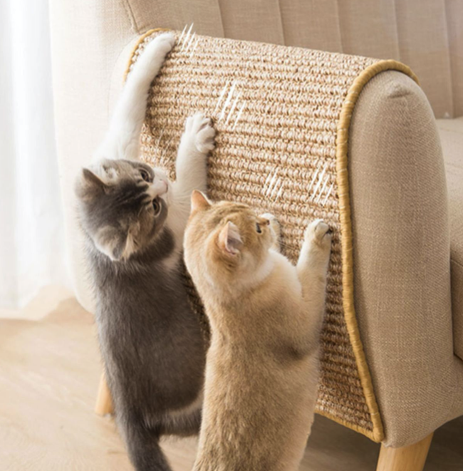 貓抓板貓抓墊貓咪玩具劍麻墊子耐磨貓玩具保護沙發磨爪墊 30x40cm 除毛用品