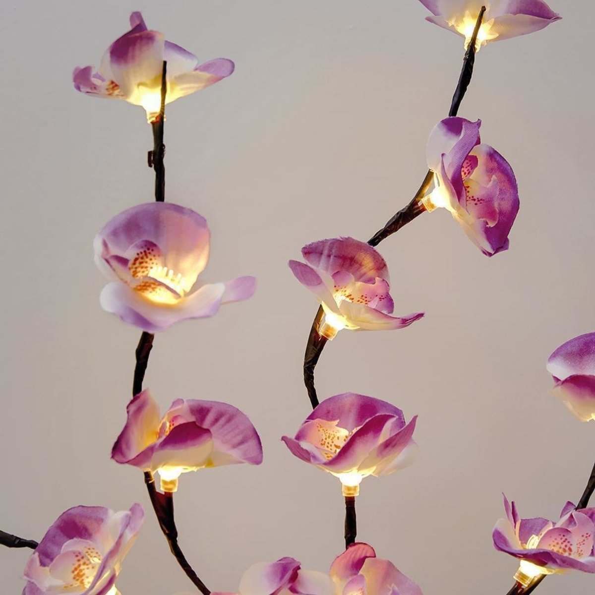 LED Imitation Orchid Lamp-Purple Indoor Decoration Phalaenopsis Orchid Lunar New Year Potted Orchid Lucky Fortune LED Bulb