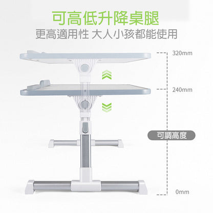 Mahogany color multifunctional bed laptop folding table bedroom student dormitory study table lazy table adjustable lifting study table and chair