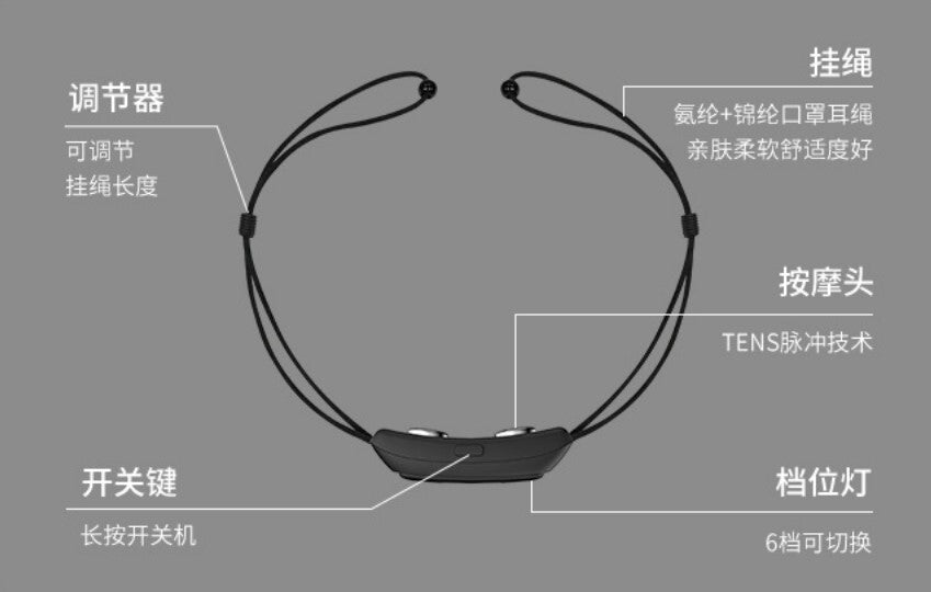 智能喉部脈衝止鼾器 防打鼻鼾全自動止鼾器 睡眠監測儀 止鼾器