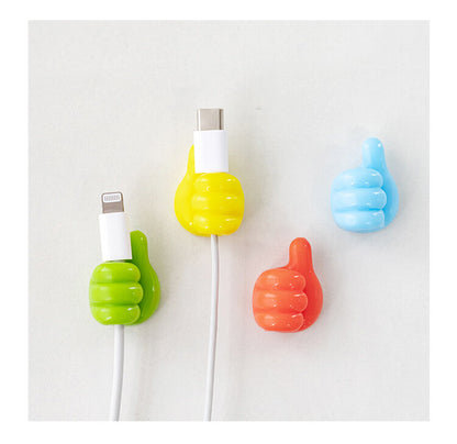 Creative thumb hook multifunctional cable organizer wire holder strong traceless punch-free sticker