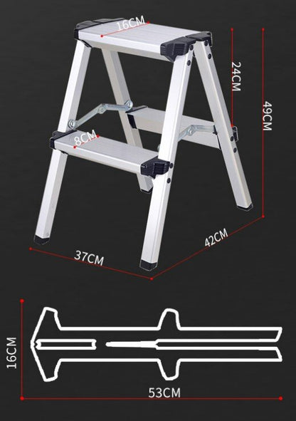 Secondary aluminum alloy folding ladder (silver) ladder