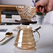 手沖日式棕色迷你咖啡壺套裝現代簡約家用手動大容量玻璃咖啡壺 咖啡壺
