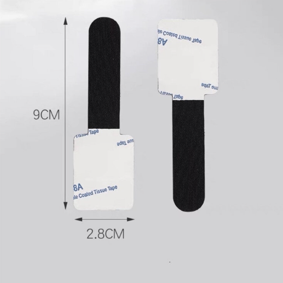 Multifunctional adhesive-backed devil felt wire storage and fixing straps (black) Desktop and wire storage