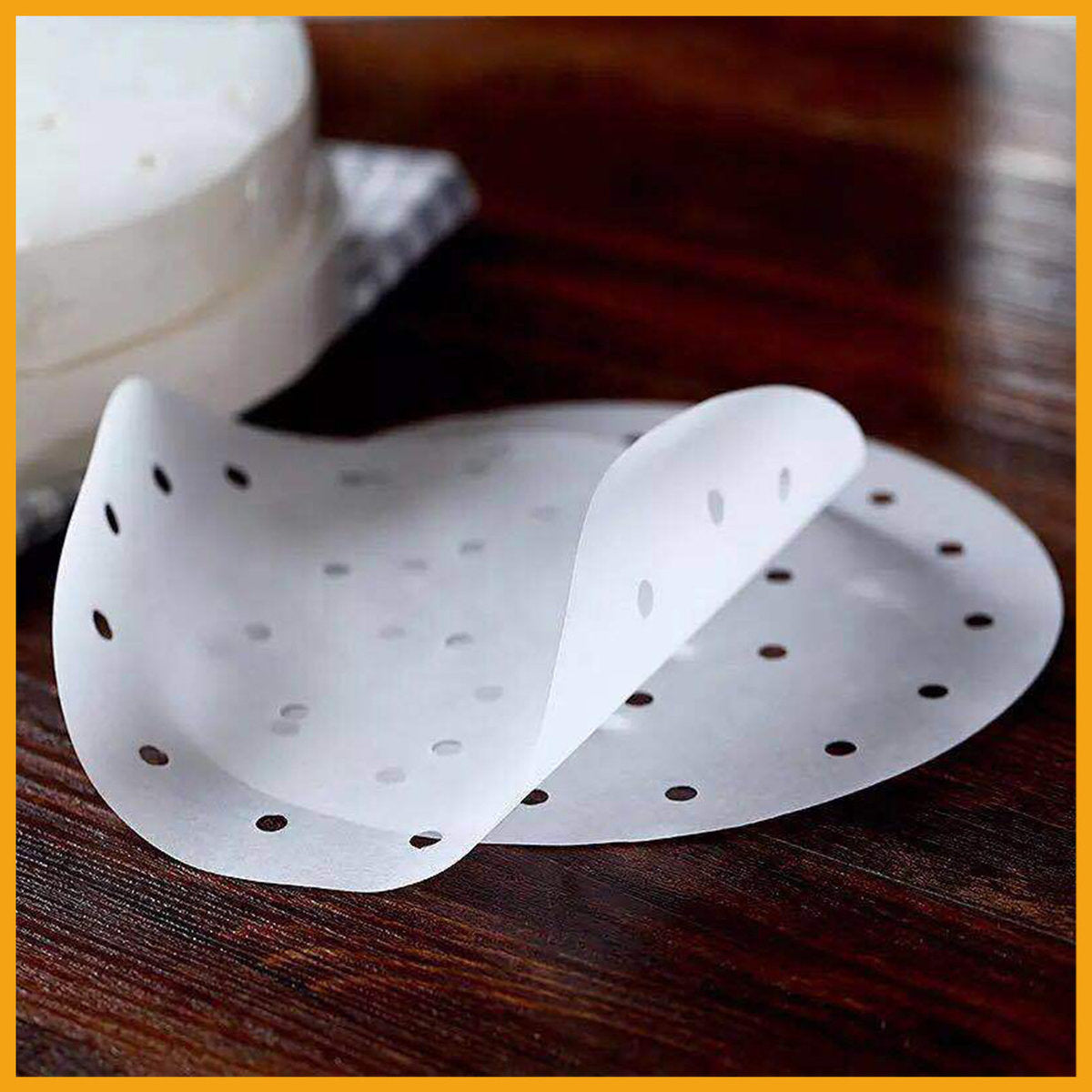 (100 sheets) Air fryer paper 9 inches (diameter 23cm) multi-functional/anti-stick/oil-proof paper-air fryer/microwave oven/oven/steamer round baking paper/steamer/food special/butter paper/available hole/cake/