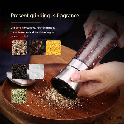 Seasoning grinder glass grinding bottle restaurant household grinding seasoning jar grinding jar manual pepper grinder seasoning grinding bottle