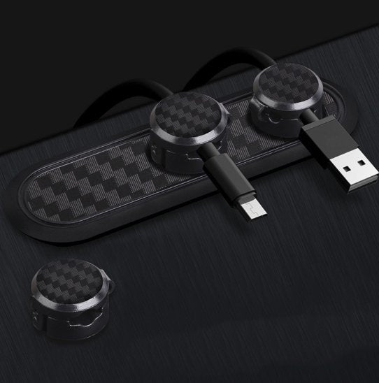 Magnetic Carbon Fiber Magnetic Charging Cable Organizer, Earphone Cable, Data Cable, Cable Management, Charging Cable Storage