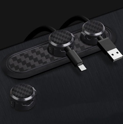 Magnetic Carbon Fiber Magnetic Charging Cable Organizer, Earphone Cable, Data Cable, Cable Management, Charging Cable Storage