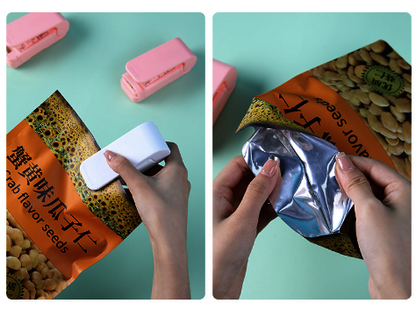 零食封口機小型迷你塑封機包裝家用塑料袋食品保鮮抽真空封口機 白色
