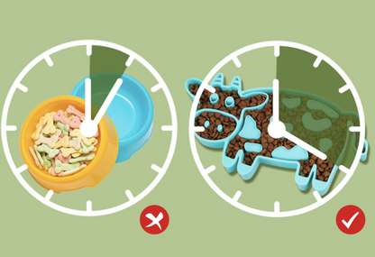寵物慢食碗狗狗防噎碗便攜食器貓咪食碗狗盆寵物用品 藍色 狗碗