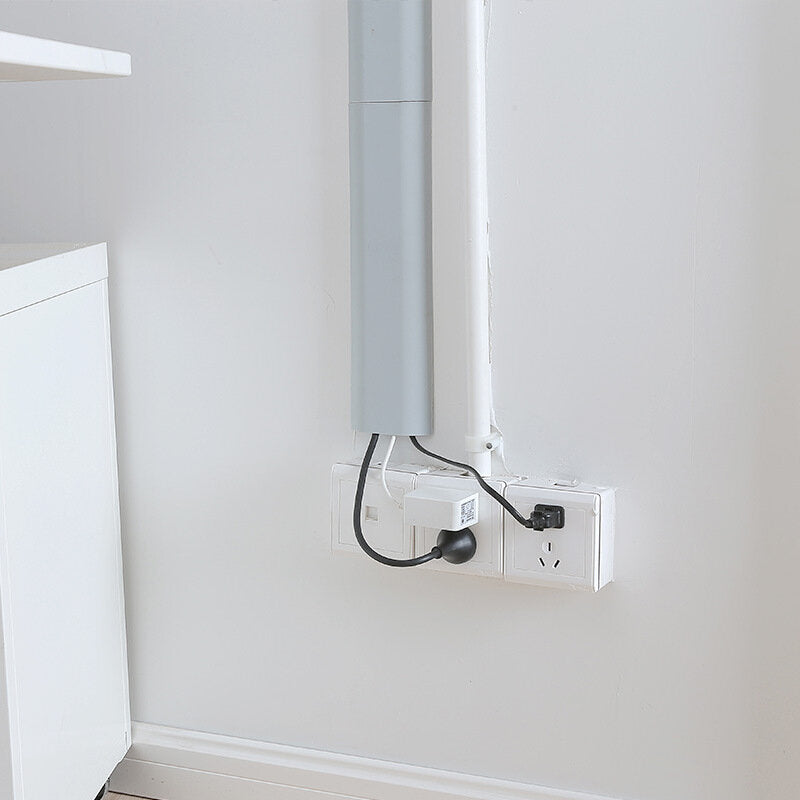 4 white network cable storage tubes, computer cable fixed clips, cable managers, self-adhesive wall wire harness tube fixed clips