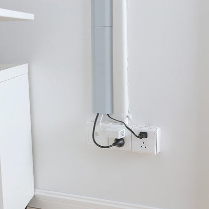 4 white network cable storage tubes, computer cable fixed clips, cable managers, self-adhesive wall wire harness tube fixed clips