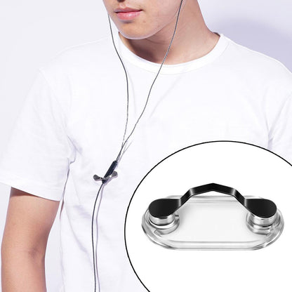 Black Creative Storage Magnetic Glasses Holder Magnetic Brooch Industrial License Plate Headphone Cable Glasses Clip Headphone Cable Storage Organizer Charging Cable Storage