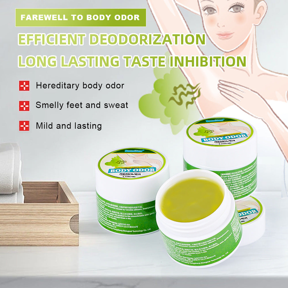 Sumifun Underarm Odor Cream 10g Herbal Body Odor Skin External Cream Antiperspirant Body Powder