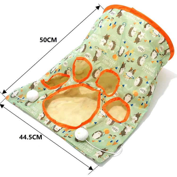 貓鉆袋子貓隧道滾地龍帶響紙貓鉆洞貓咪互動玩耍貓玩具廠