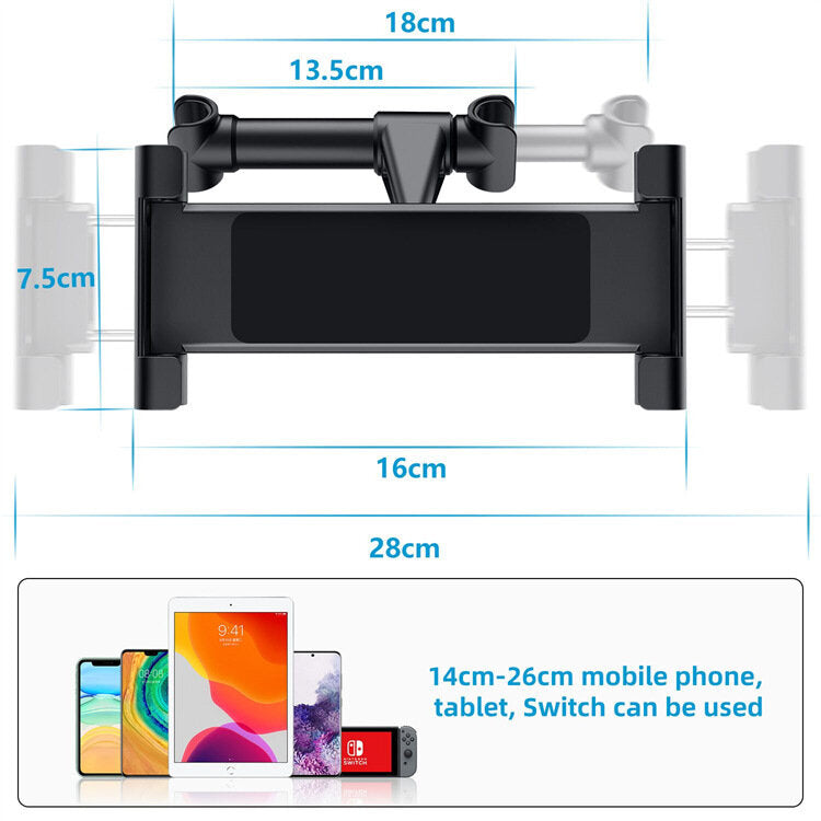 Car back pillow bracket tablet computer clip car rear seat phone stretch telescopic bracket