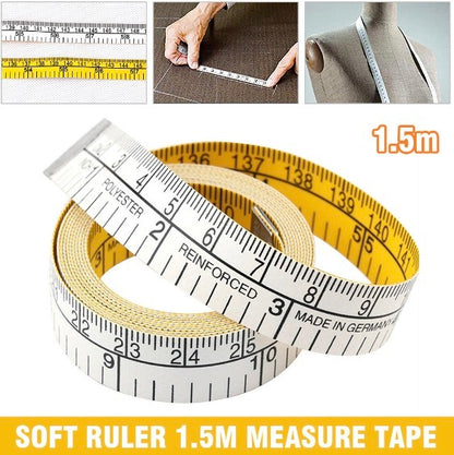 1.5 meter measuring tape, measurements, clothing ruler, tailor's ruler, inch soft ruler, pull ruler, soft ruler