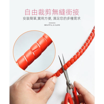 Wire protective cover, anti-gnaw wire protection, pet cat, dog, and chinchilla bite wire, data network cable cover, insulated flame-retardant wire management tube, storage winding artifact, anti-mouse covered wire tube (white; 8mm thick, 2 meters long)