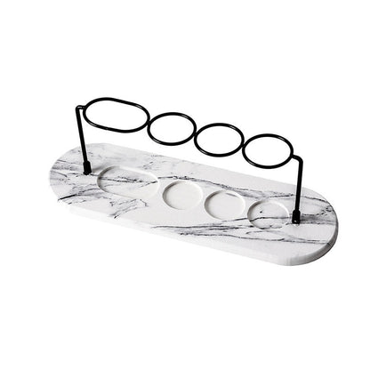 Diatomaceous Earth Toothbrush Holder Mat - Marble Pattern - Soap Dish for Electric Toothbrush, Toothbrush, and Toothpaste