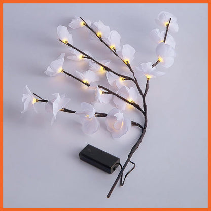 LED Imitation Orchid Lamp-White Interior Decoration Phalaenopsis Lunar New Year Potted Orchid Lucky Fortune LED Bulb