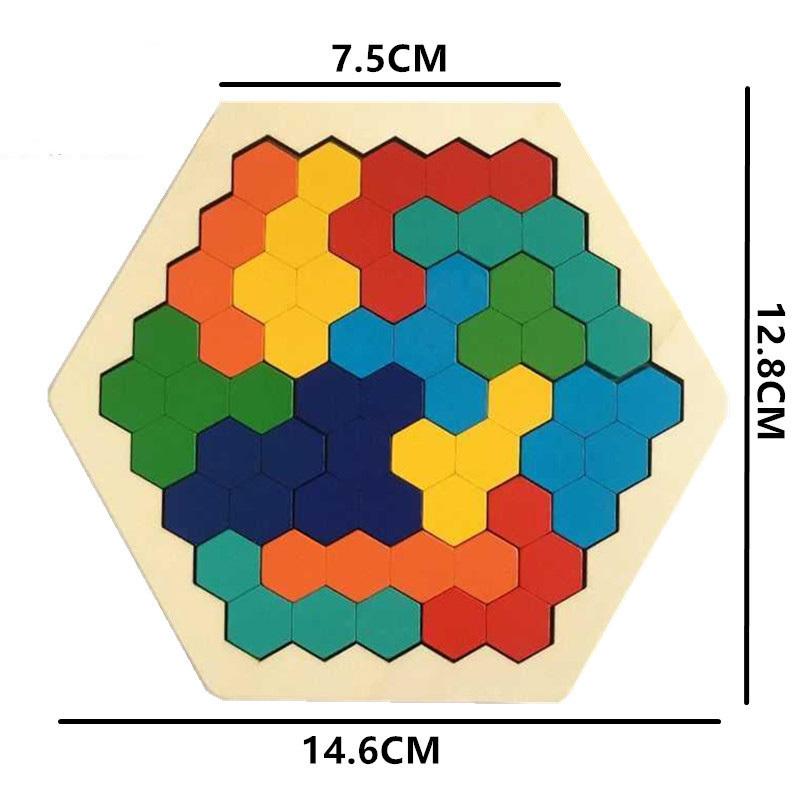 Wooden variety honeycomb puzzle boys and girls color puzzle kindergarten early education baby children's educational toys cognitive toys