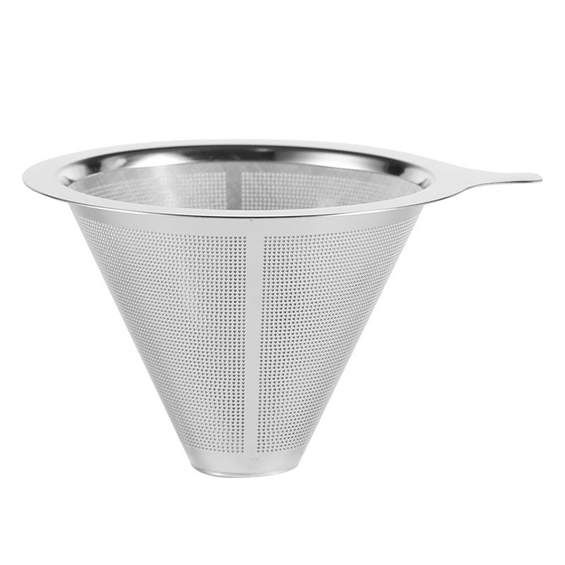 Coffee filter tea residue funnel 304 stainless steel double layer filter hand brewed coffee screen coffee pot