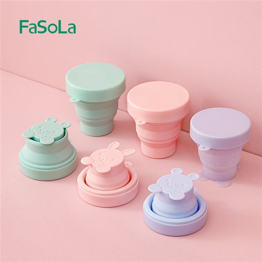 Silicone folding cup telescopic compression cup mouthwash cup water cup portable silicone cup water cup outdoor travel folding cup travel cup water green water cup
