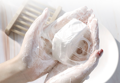 Brushed soap removes mites, sea salt, silk soap, facial cleansing handmade soap, set of 5 soaps