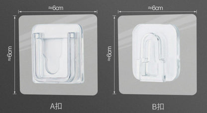 5 Pairs of Interlocking Multipurpose Hooks, Wall-Mounted Punch-Free Hooks for Home Use
