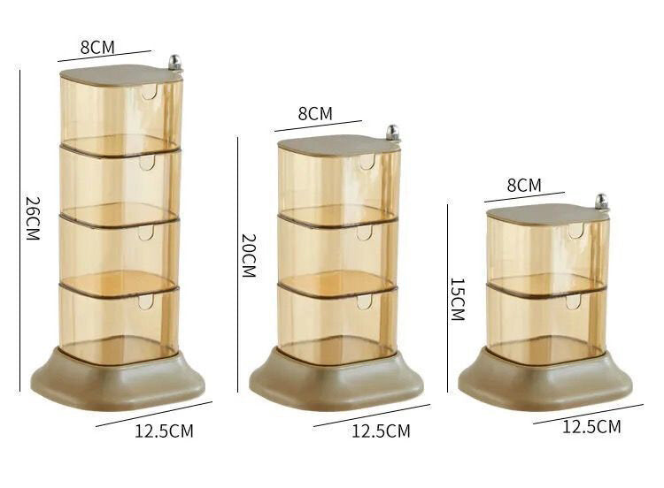多层调料盒多格旋转调味盒厨房调味罐大容量调味瓶家用佐料调料盒调味料容器