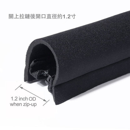 Upgraded snap-on wire protection sleeve, multifunctional fixed zipper wire protection sleeve, durable and elastic wire organizer, wire storage, a must-have for home and office