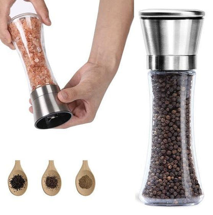 Seasoning grinder glass grinding bottle restaurant household grinding seasoning jar grinding jar manual pepper grinder seasoning grinding bottle