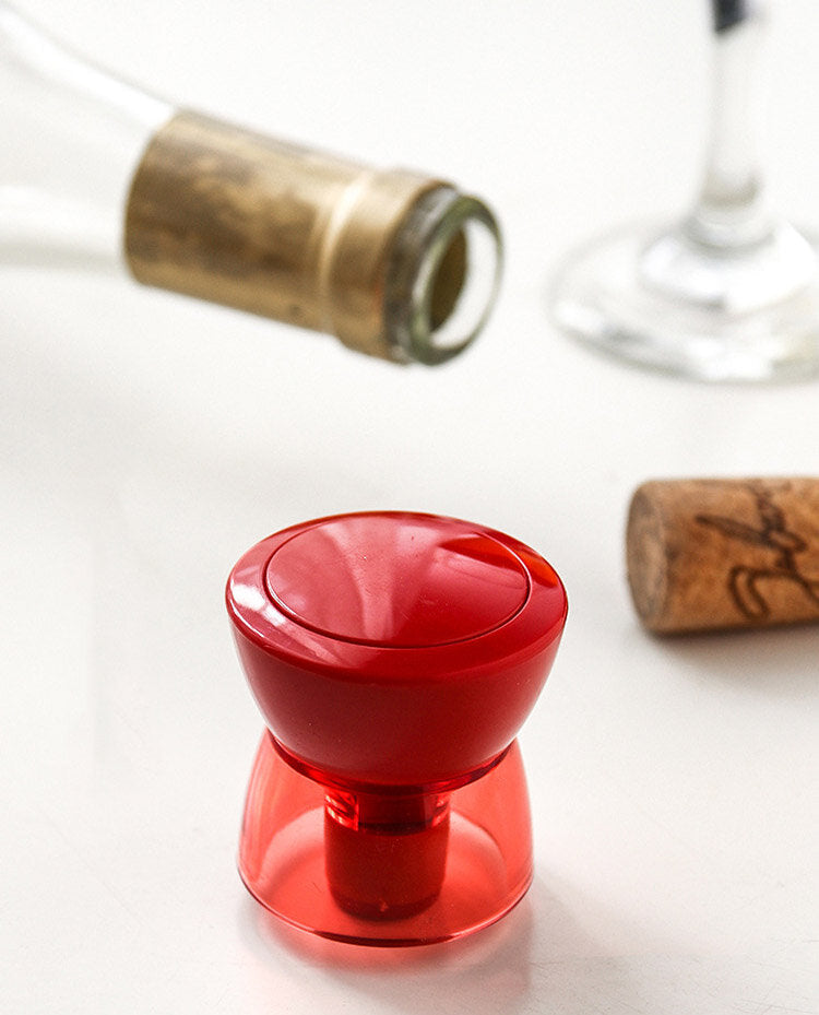 Red wine bottle stopper, household sealed wine stopper, creative glass bottle stopper, mini fresh-keeping stopper, rotary food vacuum packaging machine