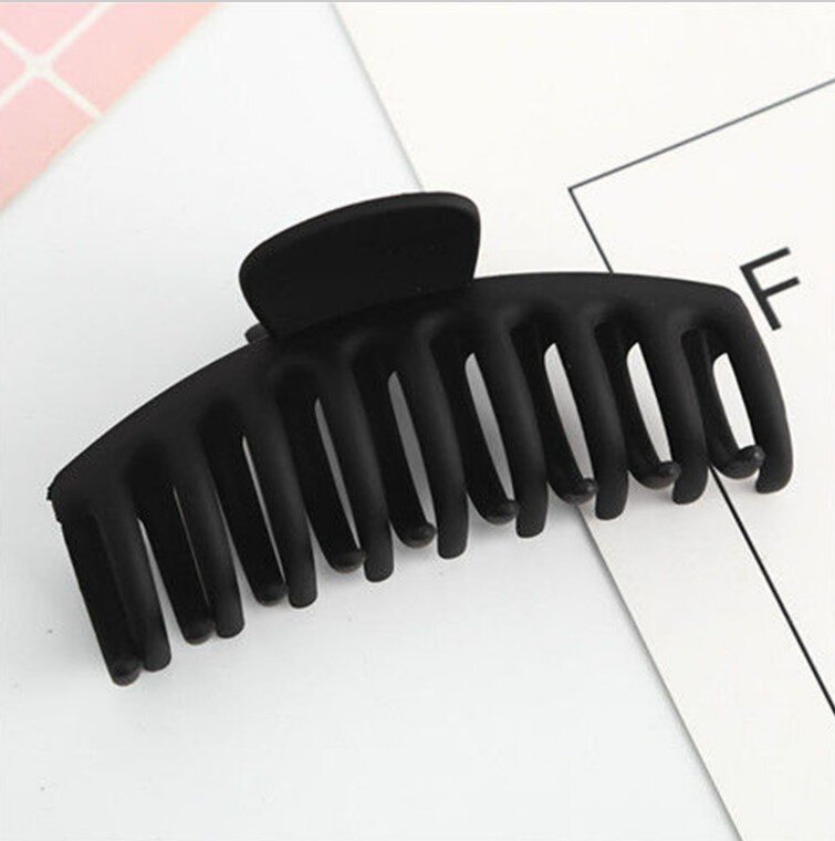 Large hair clip for washing face and bathing hair clip Korean elegant temperament large hair clip hair clip shark clip frosted PS material hair clip rectangular hair clip hair clip elastic