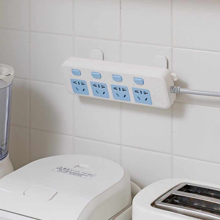 Remote control wall mount hooks (2 pairs) x 1 pack, Router and power strip wall mount hooks