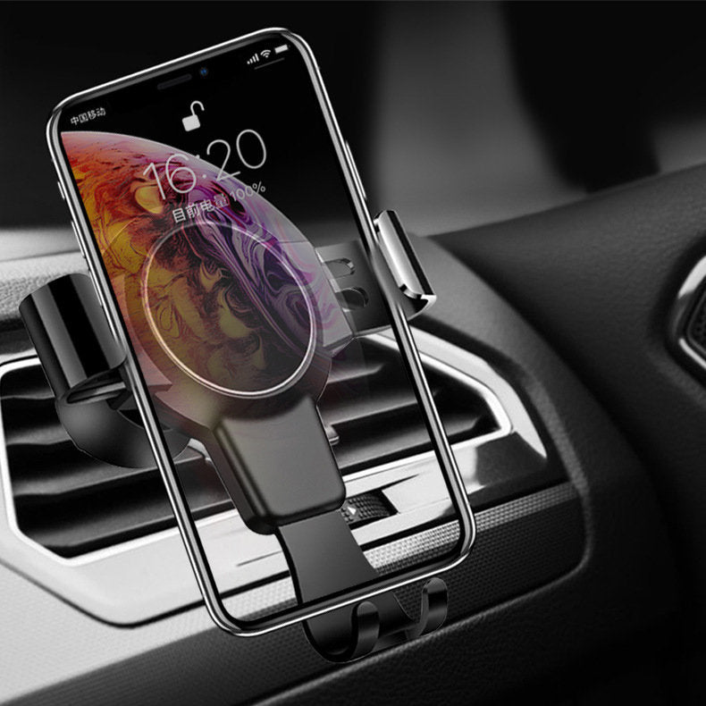 Gravity automatic mobile phone holder black phone air-conditioning position air vent position