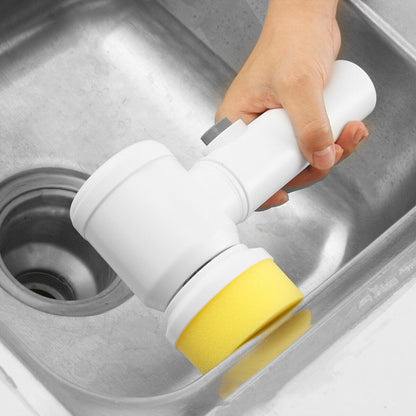 Kitchen household handheld dishwasher pot artifact groove multi-function brush electric cleaning brush dust bag filter