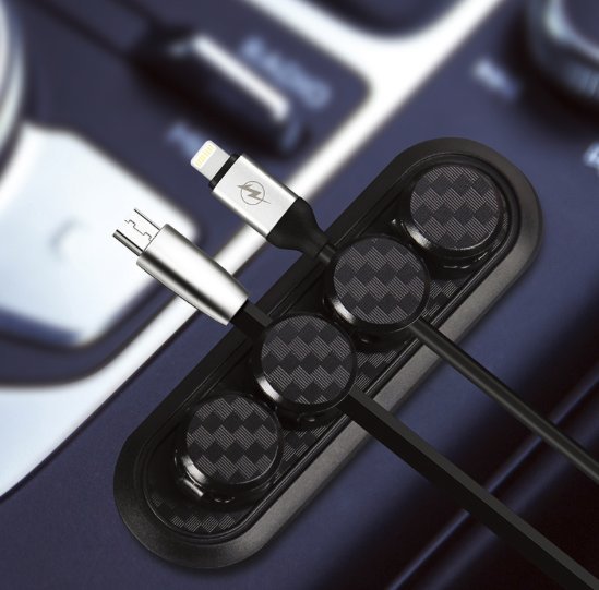 Magnetic Carbon Fiber Magnetic Charging Cable Organizer, Earphone Cable, Data Cable, Cable Management, Charging Cable Storage