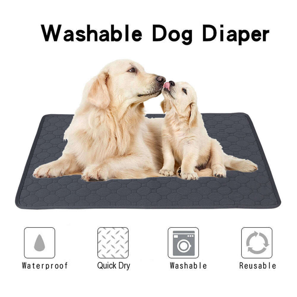 灰色中码(70 x 50cm) 宠物尿布垫可机洗尿布垫可洗尿垫训练宠物尿片环保狗狗尿布狗尿布垫