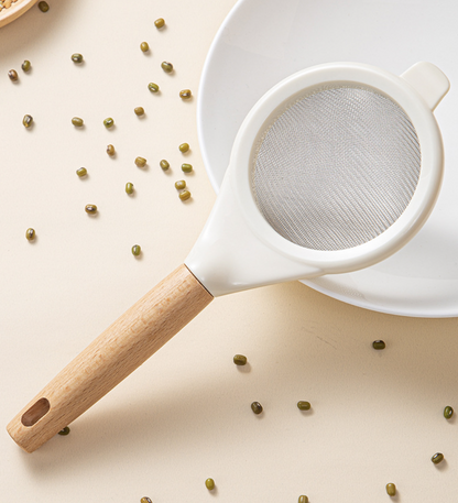 Stainless steel flour sieve kitchen household baking fine mesh sugar powder sieve juice soy milk residue filter batch flour sieve