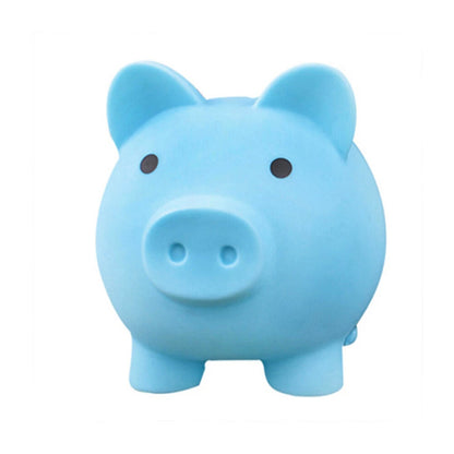 Blue small piggy piggy bank piggy bank change to save money during the New Year money poppy