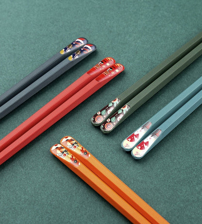 日式筷子-吉祥圖騰 (5對混合裝)