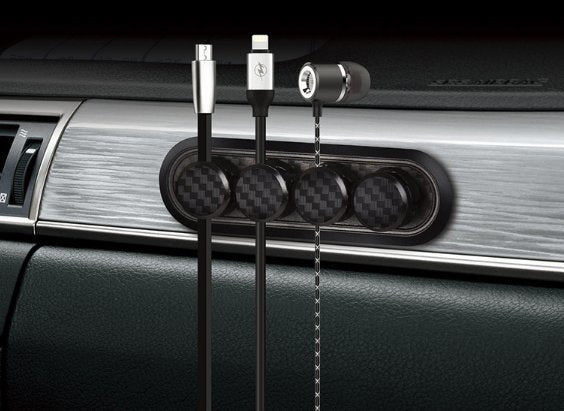 Magnetic Carbon Fiber Magnetic Charging Cable Organizer, Earphone Cable, Data Cable, Cable Management, Charging Cable Storage