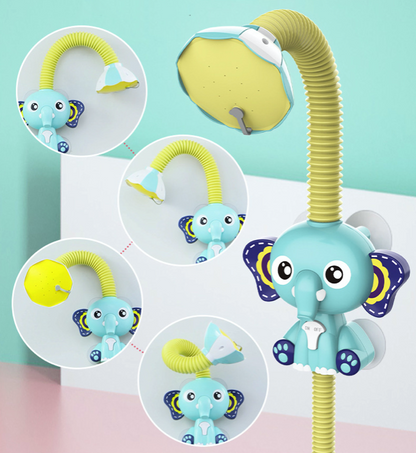 Electric elephant shower macaron water spray for children and babies playing in the water bathroom baby bath summer toys live shower toys bathtub toys sand toys