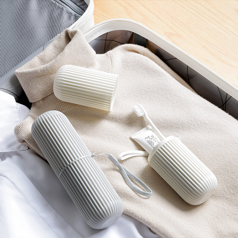 日式便携式旅行旅行牙刷杯露营旅行牙刷杯礼盒/旅行套装