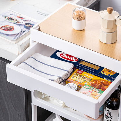 Trolley storage rack floor-standing kitchen bathroom mobile snack bathroom multi-layer bedroom bedside storage storage rack